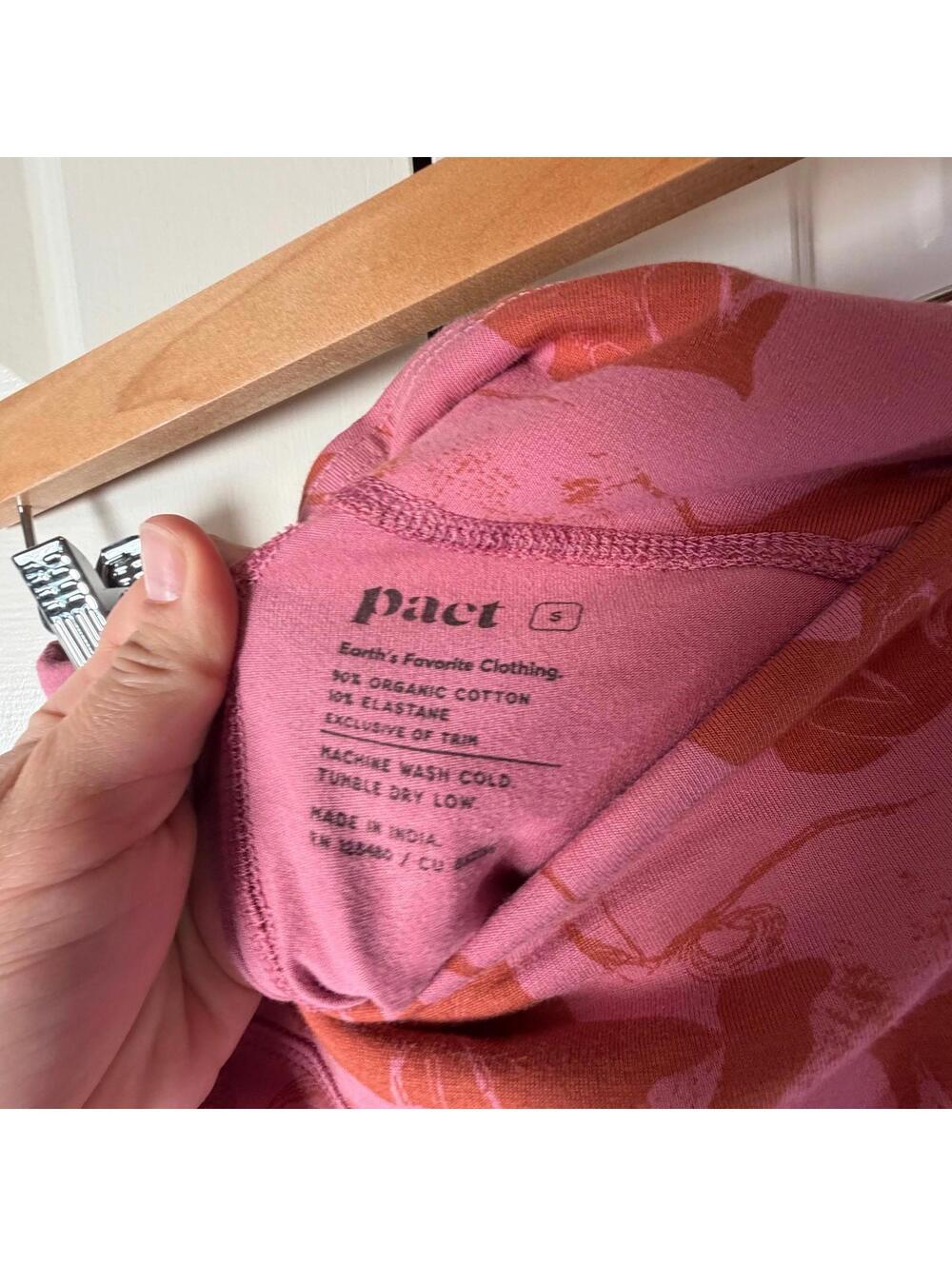 Pact Marbled Pink Rosebud Leggings Small - Picture 3 of 5